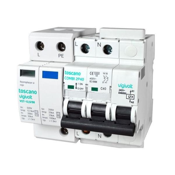 PTR.SBT.TTA.COMBI 2P32T12,5/50 IIMP 12,5kA IMAX 50kA PMT.240V AC IGA 2x16A 10kA