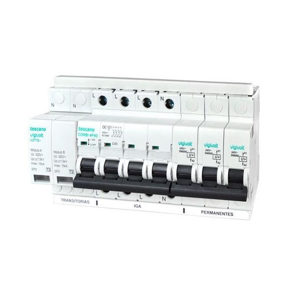 PTR.SBT.TTA.COMBI 4P25T12,5/50 I+IIMP 12,5kA IMAX 50kA PMT.400V AC IGA 4x20A