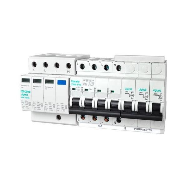 PTR.SBT.TTA.COMBI 4P63T12,5/50 I+IIMP 12,5kA IMAX 50kA PMT.400V AC IGA 4x20A