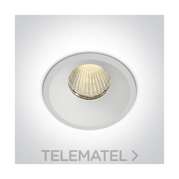 DOWNLIGHT COB LED 12W WW 700mA 38 ALUMINIO BLANCO IP44 SEMITRIMLESS DARK LIGHT