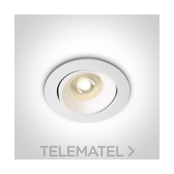 DOWNLIGHT ORIENTABLE CIRCULAR 50W ALUMINIO BLANCO 82mm GU10 100-240V IP20