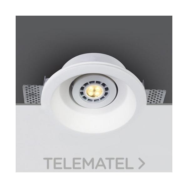 DOWNLIGHT ORIENTABLE CIRCULAR 50W GU10 TRIMLESS YESO BLANCO 100-240V IP20