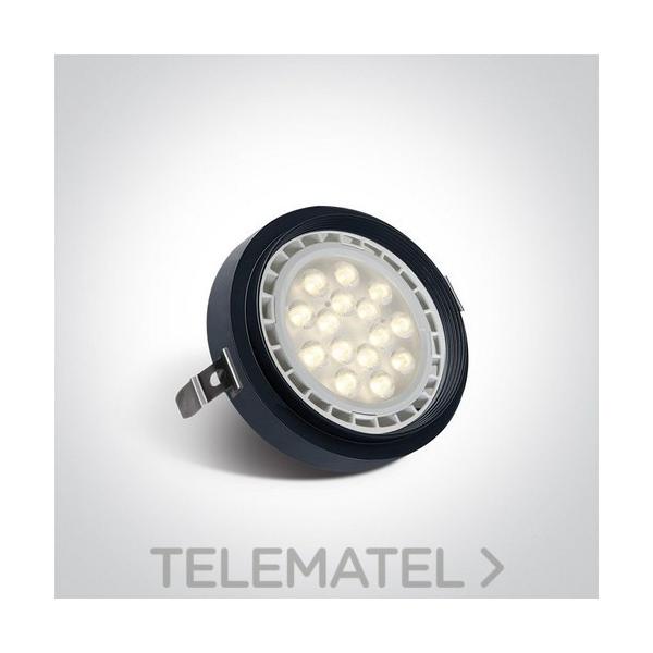 DOWNLIGHT ORIENTABLE CIRCULAR 75W ALUMINIO NEGRO R111 12V IP20 TRIMLESS