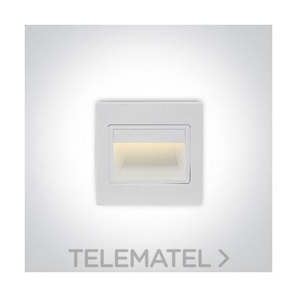 LUMINARIA EMPOTRABLE PARED LED 1,5W WW 100-240V IP20 PLSTICO BLANCO