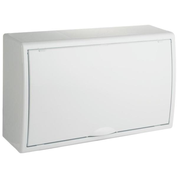 CAJA DE DISTRIBUCIN 407x247x128 18 ELEMENTOS PUERTA LLAVE BLANCO