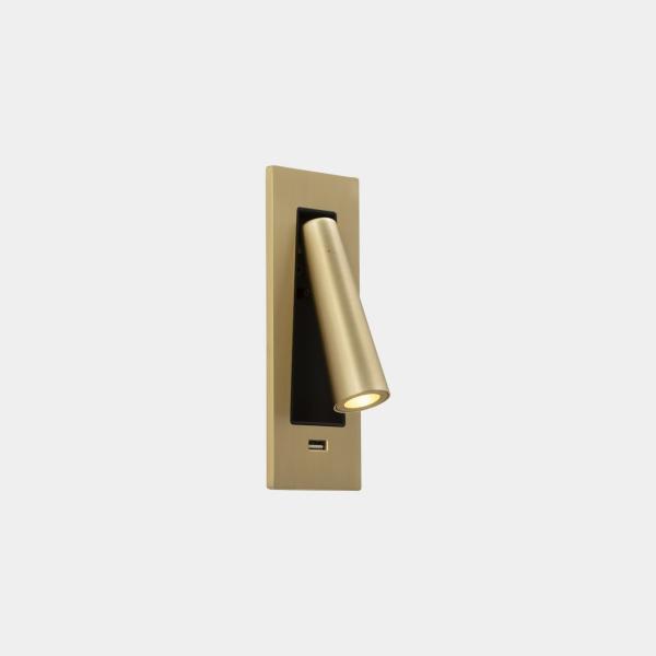 LUZ DE LECTURA GAMMA SR USB LED 2.1W 2700K ORO MATE 137lm