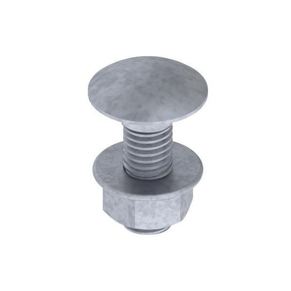 TORNILLO DIN 603 66 CON TUERCA M8x25 ACERO GALVANIZADO CLASE 6