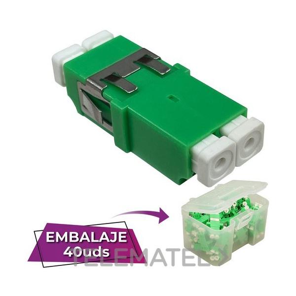 ADAPTADOR LC-LC APC SM DX 3 PESTAAS SIN ASAS VERDE (EN CAJA)