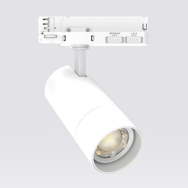 TRACKLIGHT DE 30W A 40W CRI90 CCT SWITCH ACABADO BLANCO