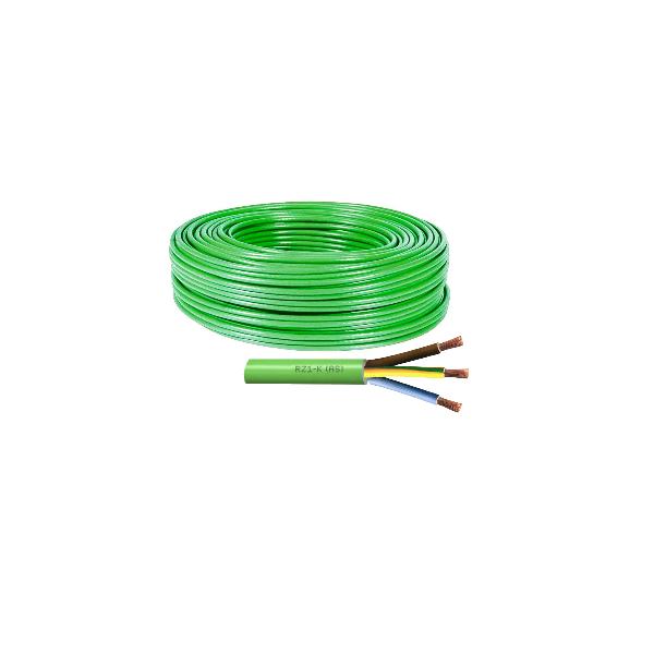 MANGUERA LIBRE HALOGENOS 1kv. 3x2,5mm. VERDE RZ1-K (rollo)