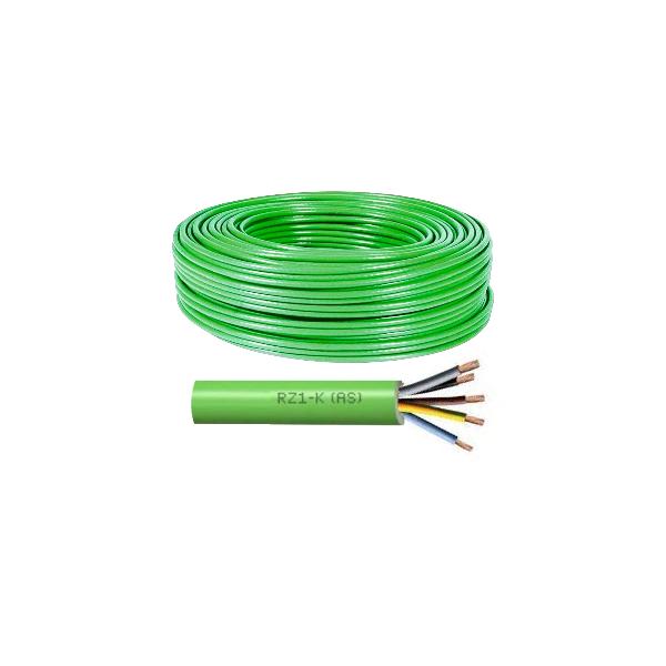 MANGUERA LIBRE HALOGENOS 1kv. 5G2,5mm.  VERDE  RZ1-K (rollo)