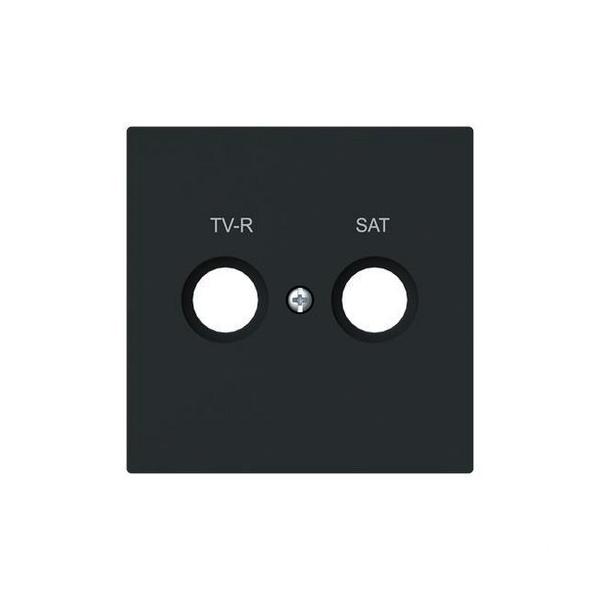 TAPA TOMA TV-R/SAT SERIE ALBA NEGRO MATE