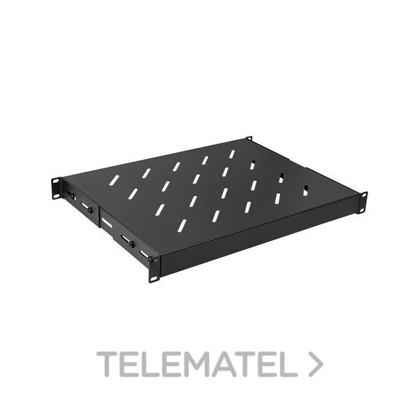 BANDEJA FIJA EXTENSIBLE 19" 350mm RACK 600 CARGA 120Kg NEGRA